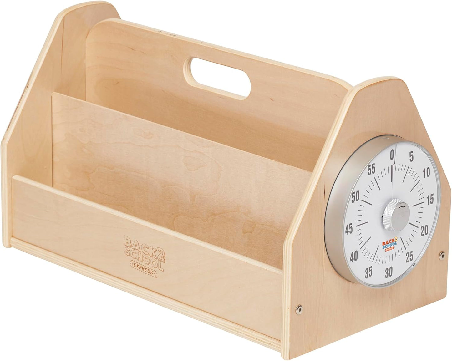 Time-to-Read Double-Sided Book Nook with Timer, Book Shelf, Natural