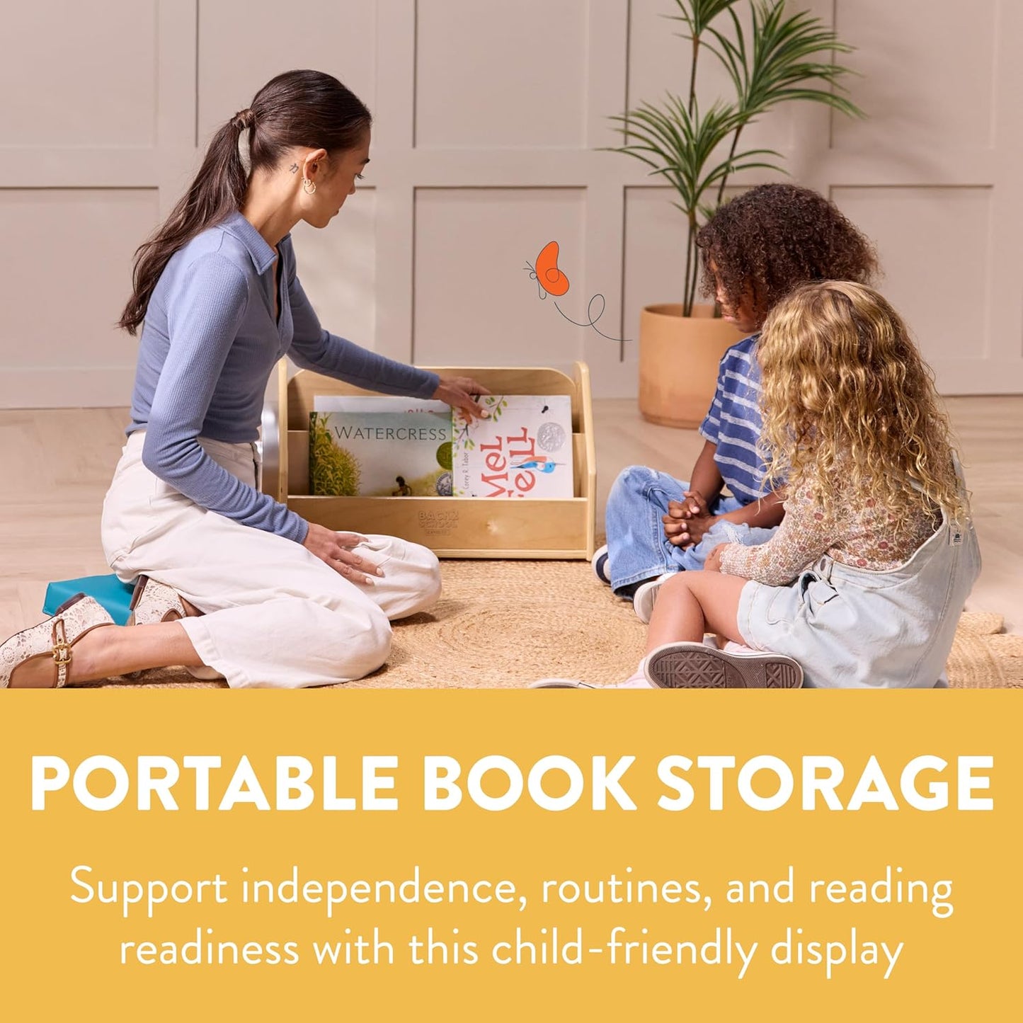 Time-to-Read Double-Sided Book Nook with Timer, Book Shelf, Natural