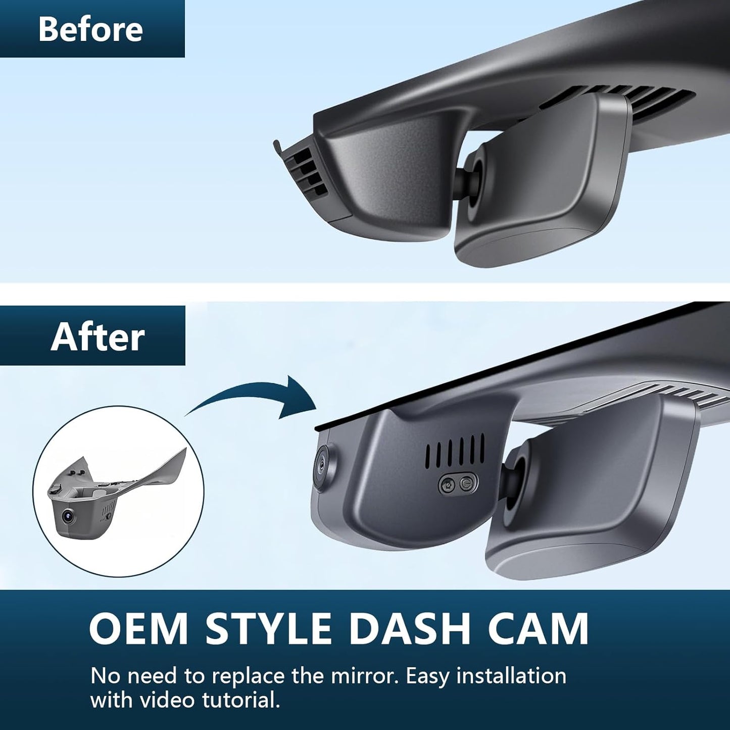 Front 4K & Rear 1080p Dash Cam Custom fit for Mazda CX-90 2023-2026 & CX-90 PHEV 2024-2026, 128GB Card