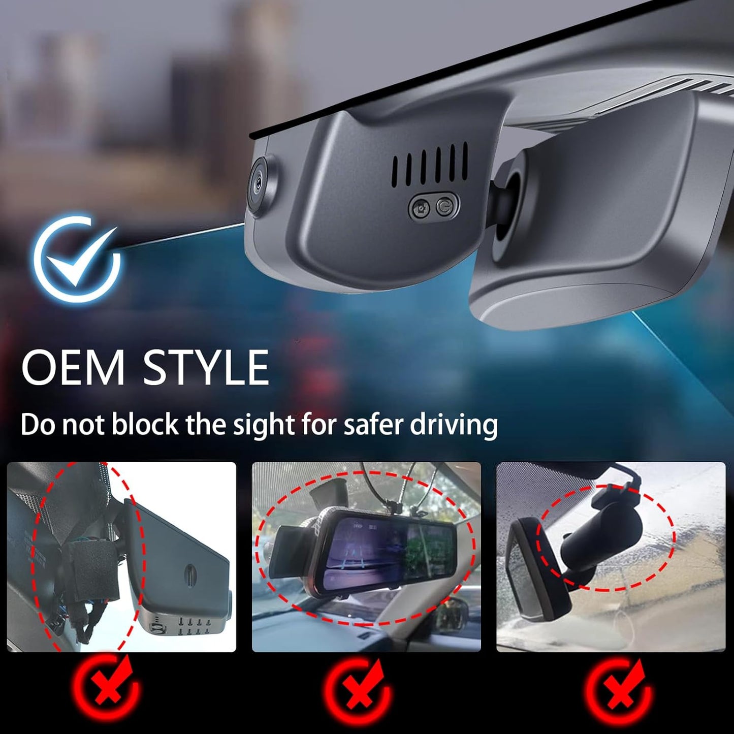 Front 4K & Rear 1080p Dash Cam Custom fit for Mazda CX-90 2023-2026 & CX-90 PHEV 2024-2026, 128GB Card