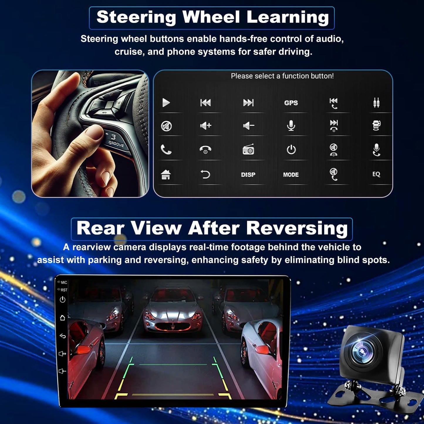 Car Radio For Toyota Tacoma 2005-2015, Car Audio 9inch Touch Screen Head Unit, Wireless Carplay Screen Android