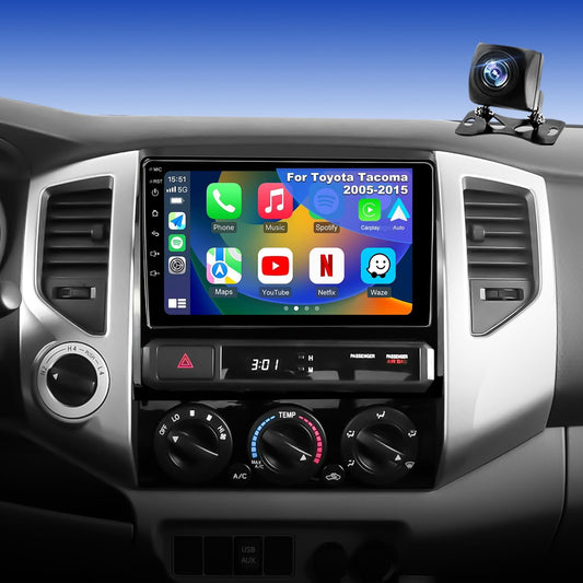Car Radio For Toyota Tacoma 2005-2015, Car Audio 9inch Touch Screen Head Unit, Wireless Carplay Screen Android