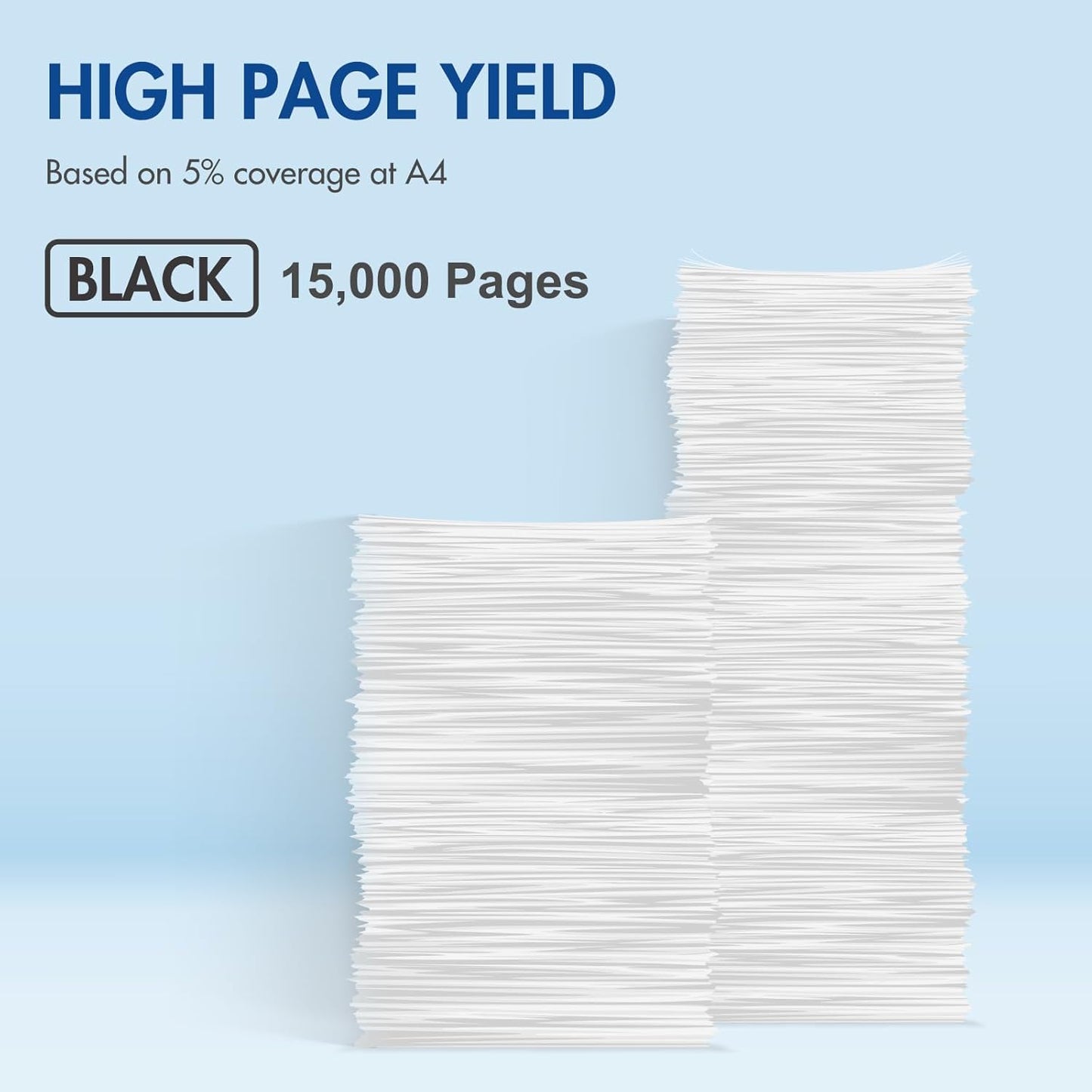 56F1H00 Black Toner Cartridge MS521dn MS421dn, 2Pack, Compatible for Lexmark MX321adn MX521de