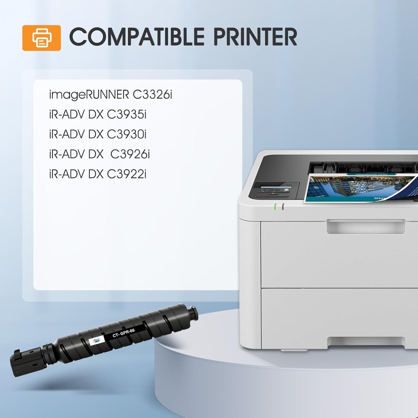 GPR66 GPR-66 Toner Cartridge Set High Yield Compatible Replacement for Canon GPR66, (4-Pack)