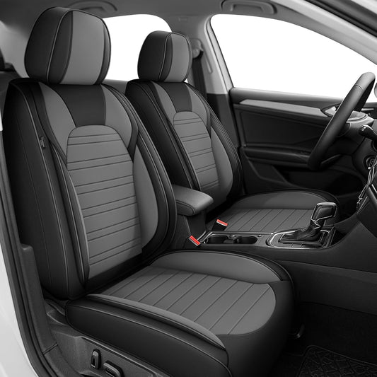 Seat Covers Fit for Toyota Tacoma 2024-26, Waterproof Faux Leather Car Seat Cover (2PCS Front, Black)