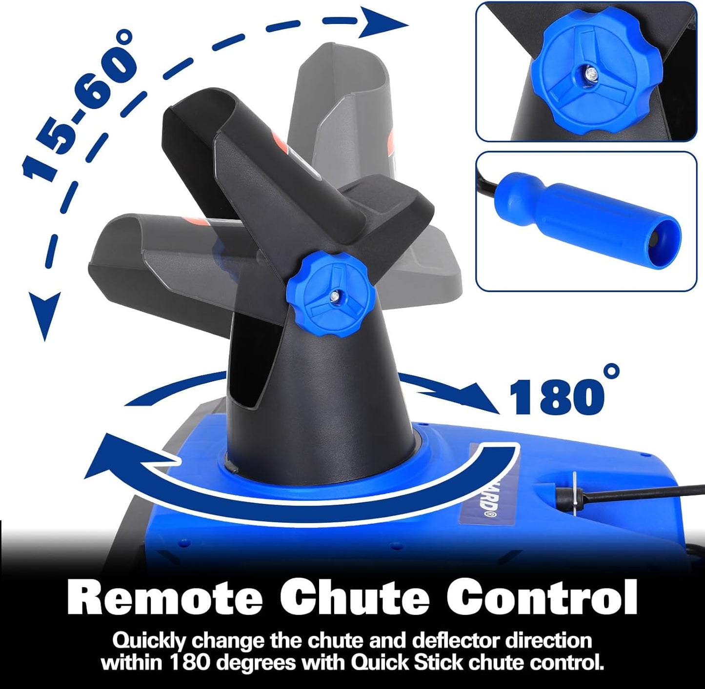 20-Inch Electric Snow Blower, 15 Amp Walk-Behind Corded  with Dual LED Lights, 30ft Throwing Distance