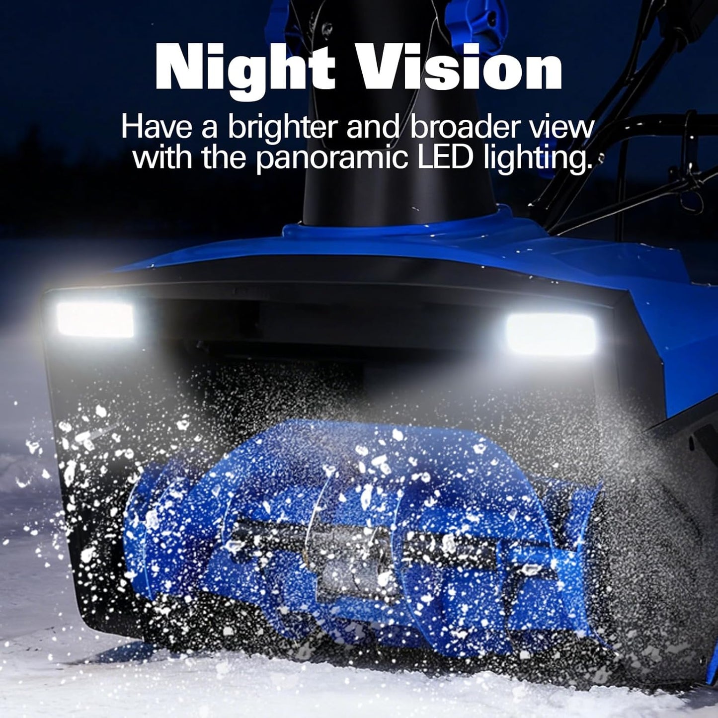 20-Inch Electric Snow Blower, 15 Amp Walk-Behind Corded  with Dual LED Lights, 30ft Throwing Distance