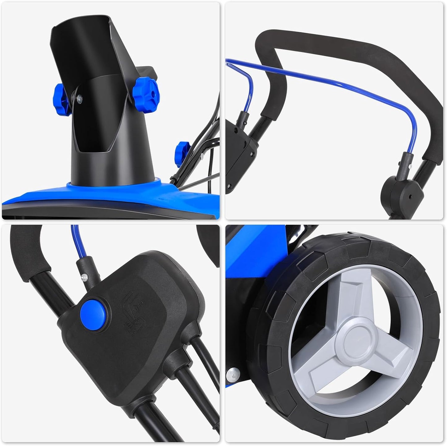 20-Inch Electric Snow Blower, 15 Amp Walk-Behind Corded  with Dual LED Lights, 30ft Throwing Distance