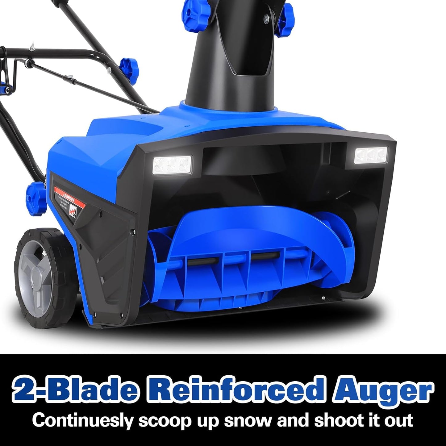 Corded Snow Blower 20 Inch, 15A Corded with Dual LED Headlights and 180° Rotating Chute, 30FT Throwing Distance