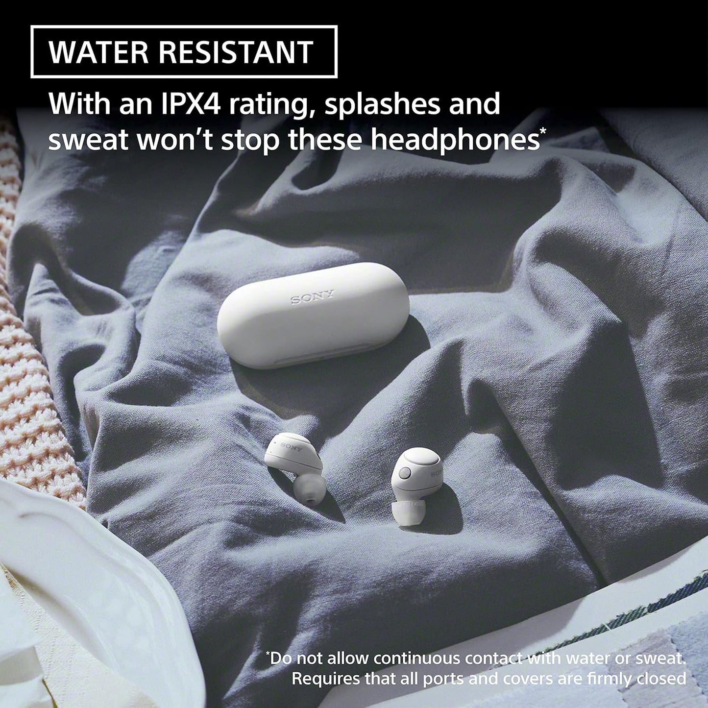 Sony Truly Wireless Noise Canceling in-Ear Bluetooth Earbud Headphones w/ Mic and IPX4 Water Resistance, Lime Green