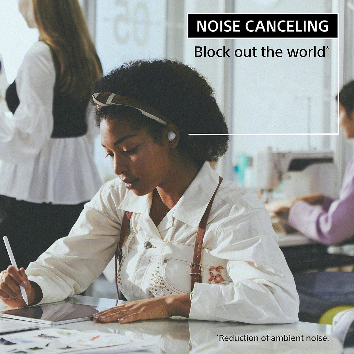 Sony Truly Wireless Noise Canceling in-Ear Bluetooth Earbud Headphones w/ Mic and IPX4 Water Resistance, Lime Green