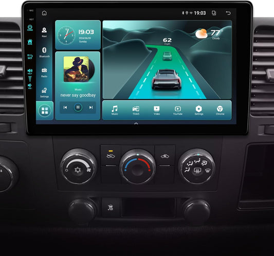 Chevy Silverado 2007-2013 Tahoe Equinox GMC Sierra Yukon Car Radio Android 13 Stereo with CarPlay Android