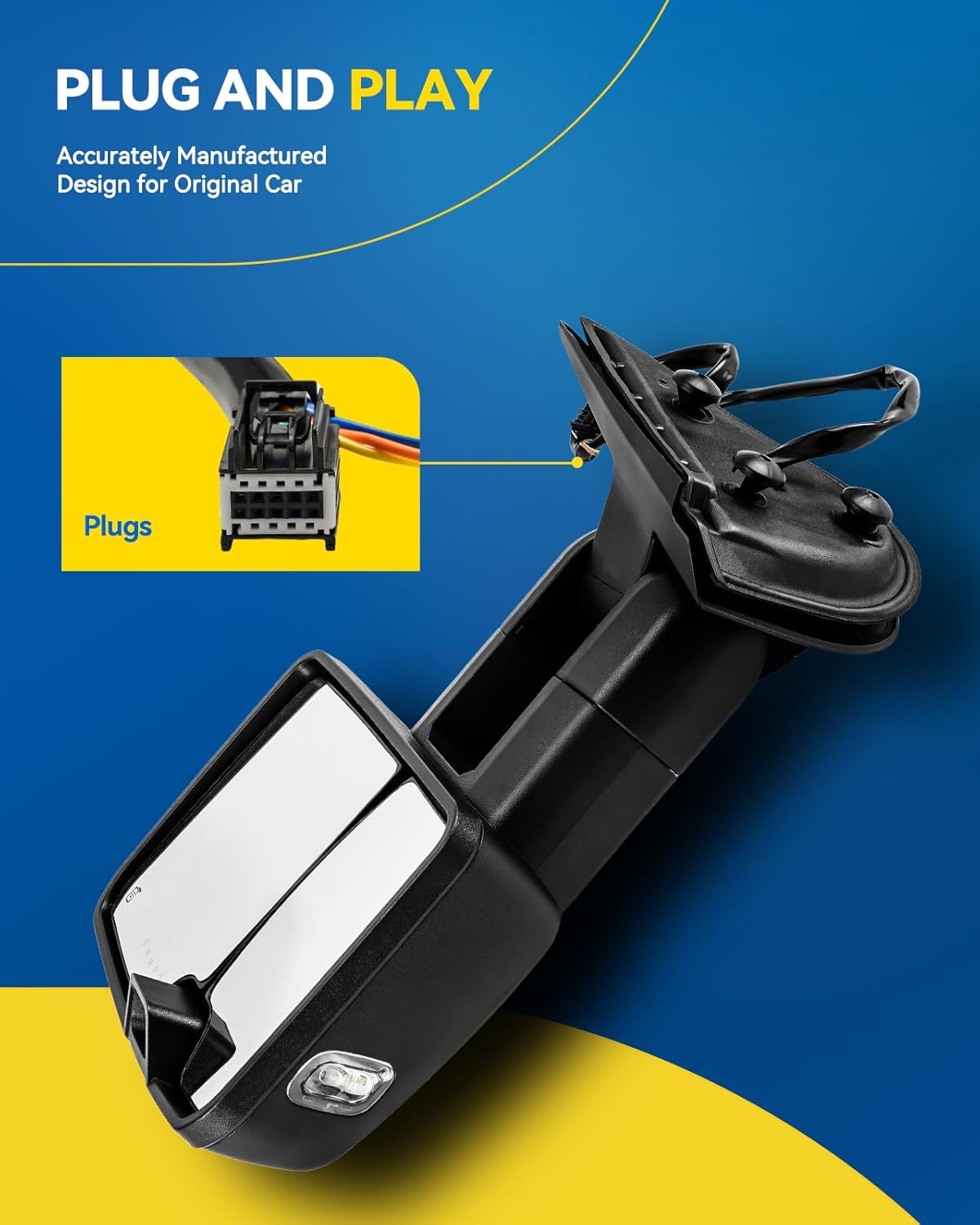 Towing Mirrors Compatible with 1999-2016 F-250 Super Duty, 1999-2016 F-350 Super Duty Towing Mirrors