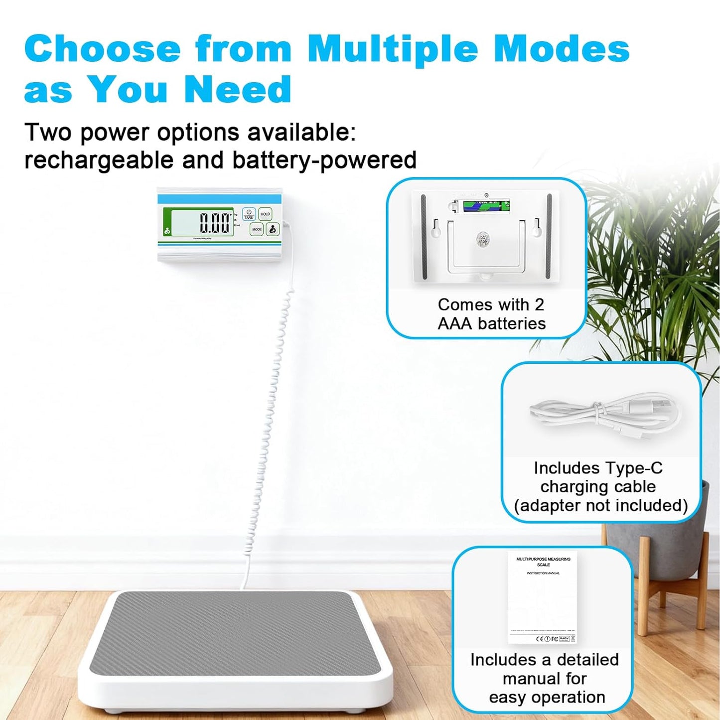 Medical Grade Floor Scale (660 lb),Pro Physician Scale with Digital Display, High Accuracy and Heavy Duty, Portable