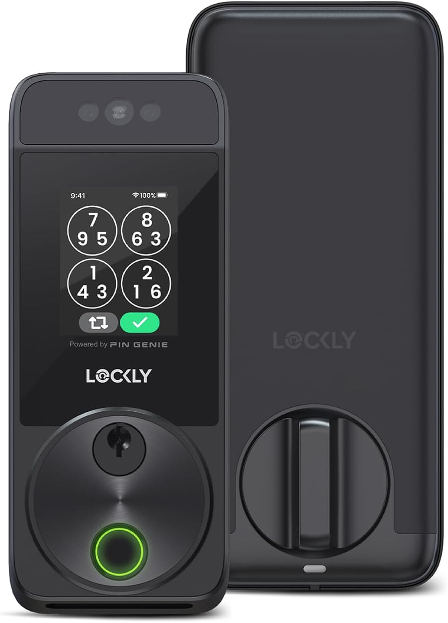 Smart Lock, Facial Recognition & Fingerprint Keyless Entry Door Lock, Built-in Wi-Fi Deadbolt with Apple Home Key