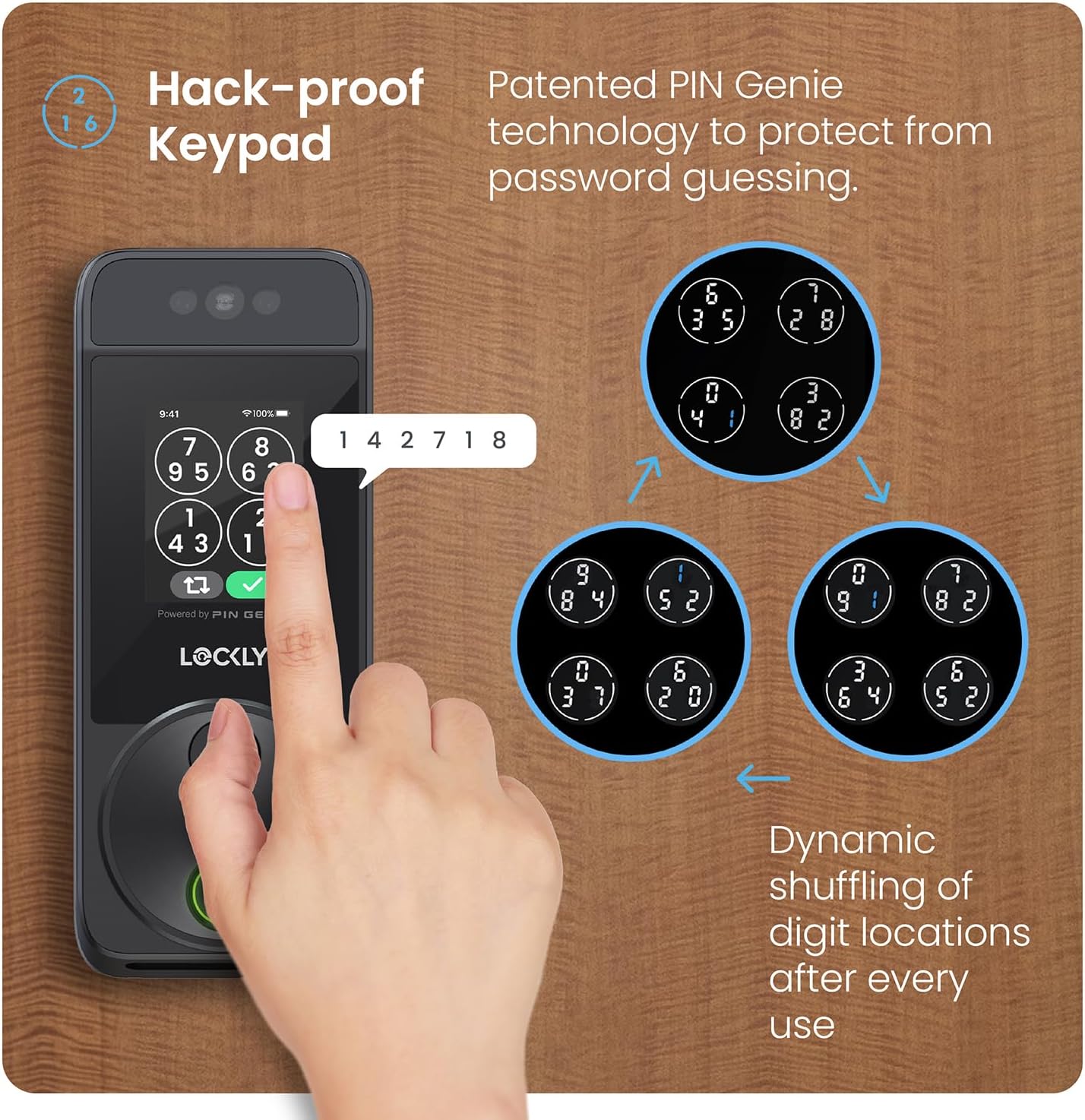 Smart Lock, Facial Recognition & Fingerprint Keyless Entry Door Lock, Built-in Wi-Fi Deadbolt with Apple Home Key