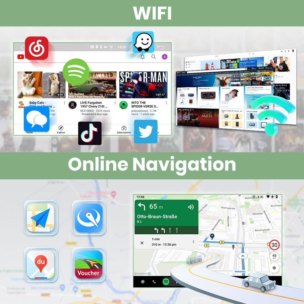 Car Radio for Chevrolet Camaro 2010-2015 with 9 inch Touchscreen, Carplay, Android, 8 Core 4GB+64GB