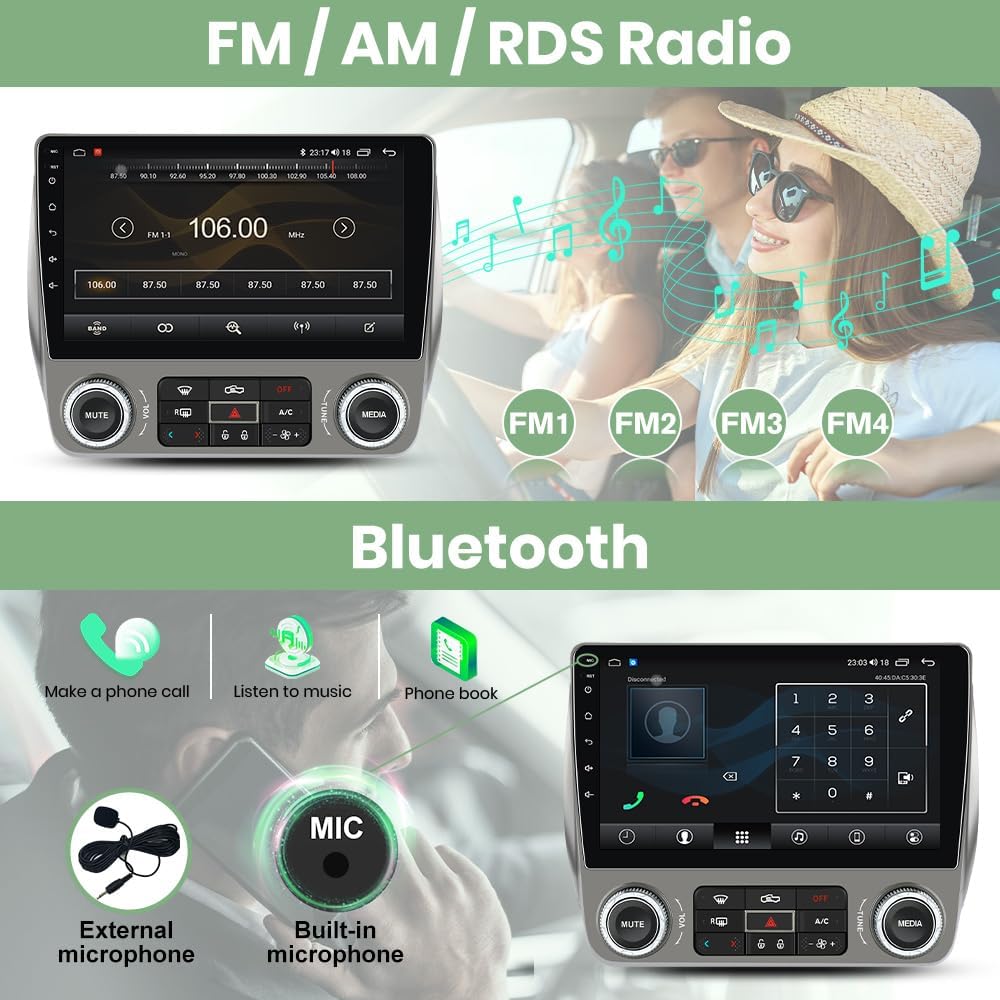 Car Radio for Chevrolet Camaro 2010-2015 with 9 inch Touchscreen, Carplay, Android, 8 Core 4GB+64GB