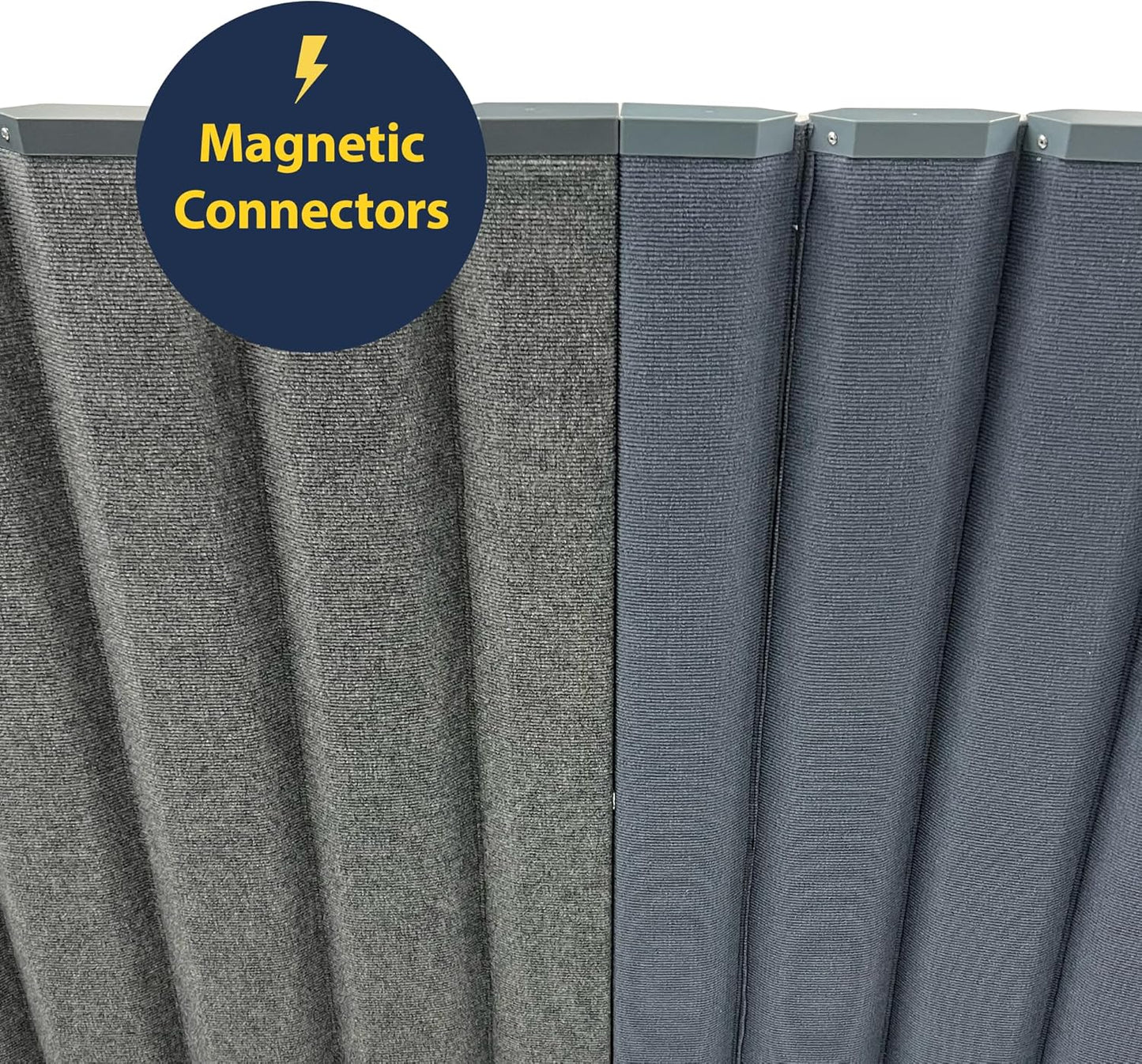 Acoustical Partition Wall - Sound Panel Classroom Office Room Divide, Easy Storage (Black, 8' Wide x 30' Tall)