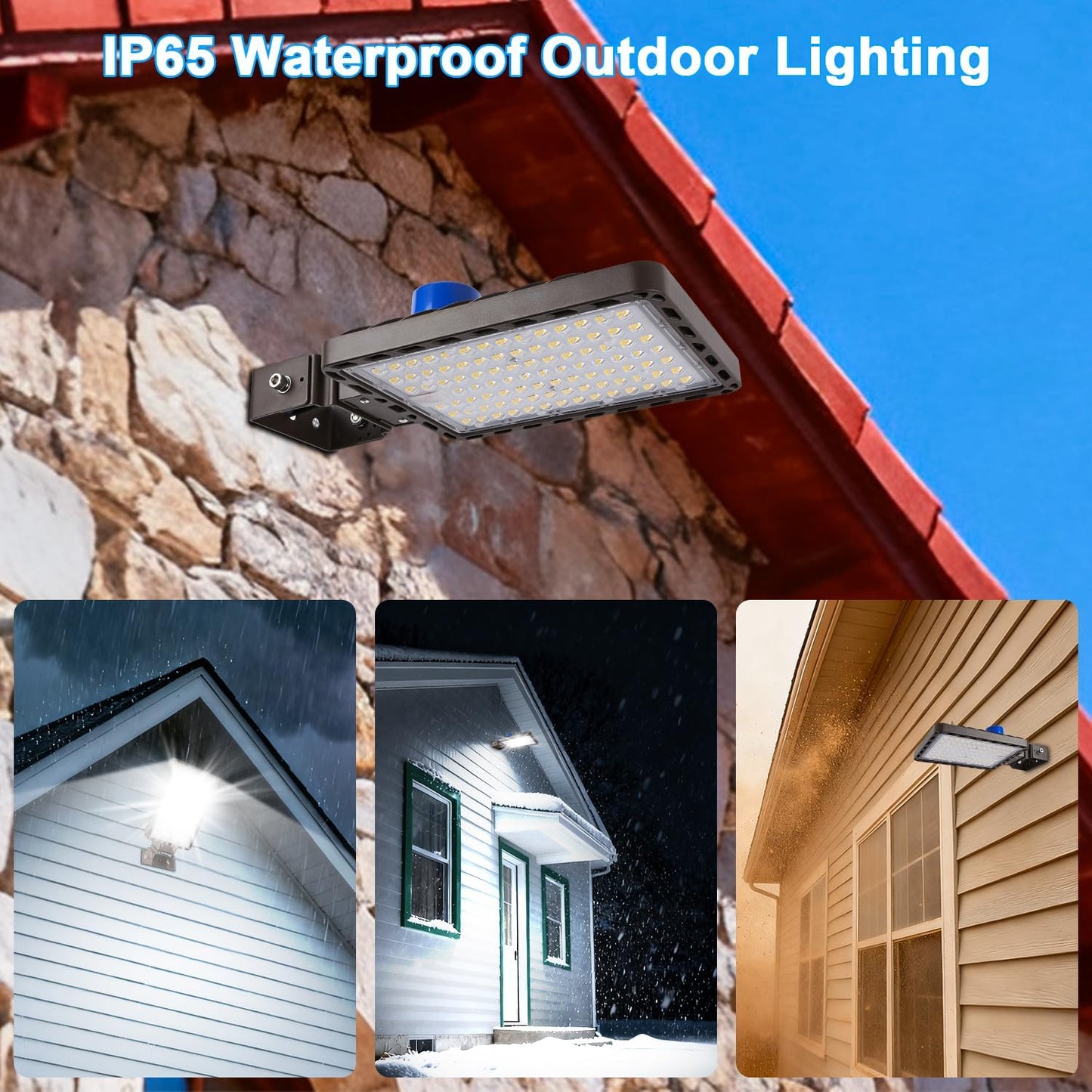 240W LED Parking Lot Lights-36000LM 5000K Daylight Bright Wall, Adjustable Mount IP65, with Photocell