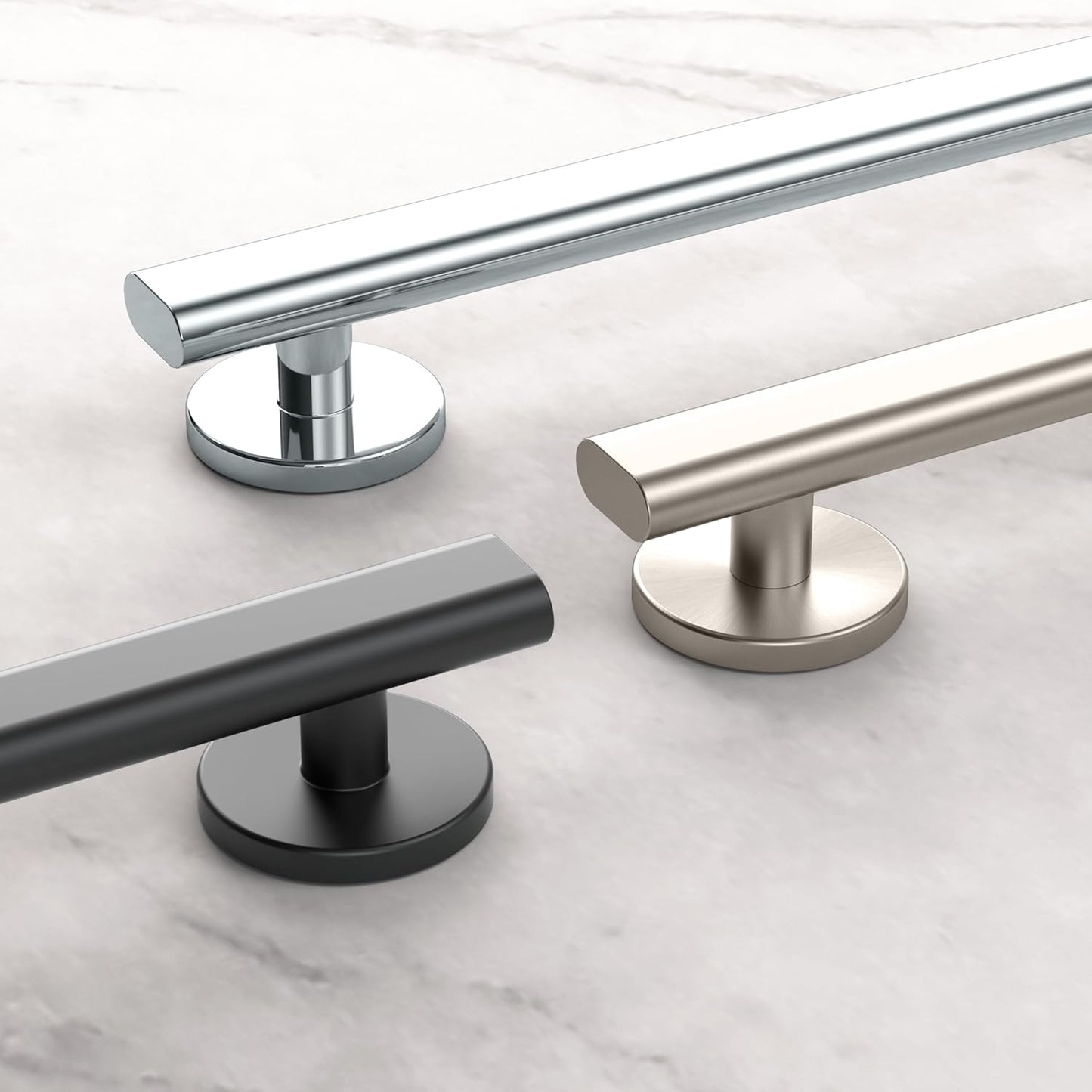 18' L Grab Bar, Matte Black/ADA Compliant Stainless Steel Safety Grab Bar for Bathroom