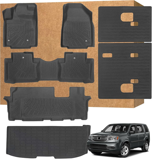 Floor Mats for Honda Pilot 2009-2015 (Fit for 2009-2015 Honda Pilot EX/EX-L/LX/SE/Touring)