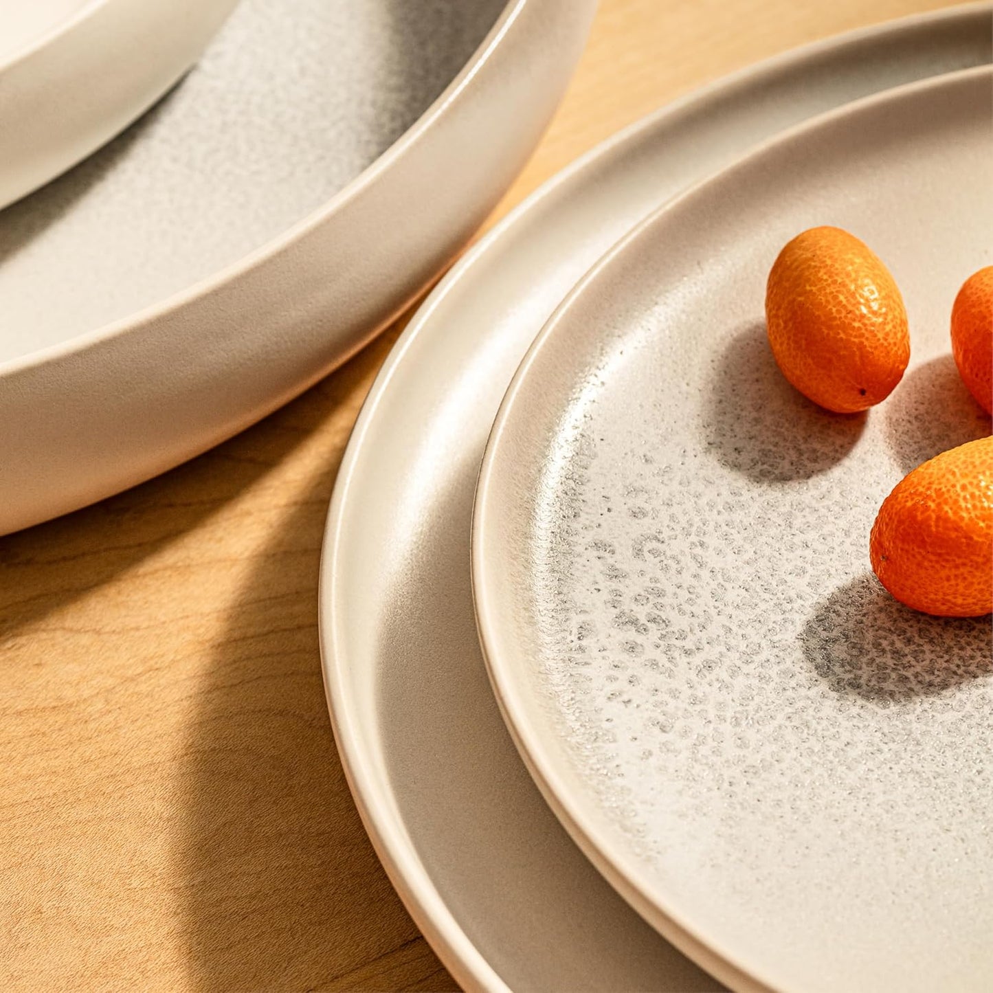Eater x Zwiesel Fortessa Foss Stoneware, 12 Piece Dinnerware Set (Service for 4), Thermal White