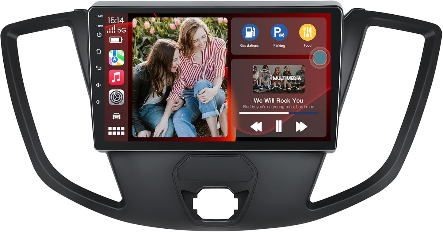 Car Stereo Radio for Ford Transit 150-350 2015 - 2019 : 9 Inches 1280*800HD Touch Screen Wireless Carplay Android