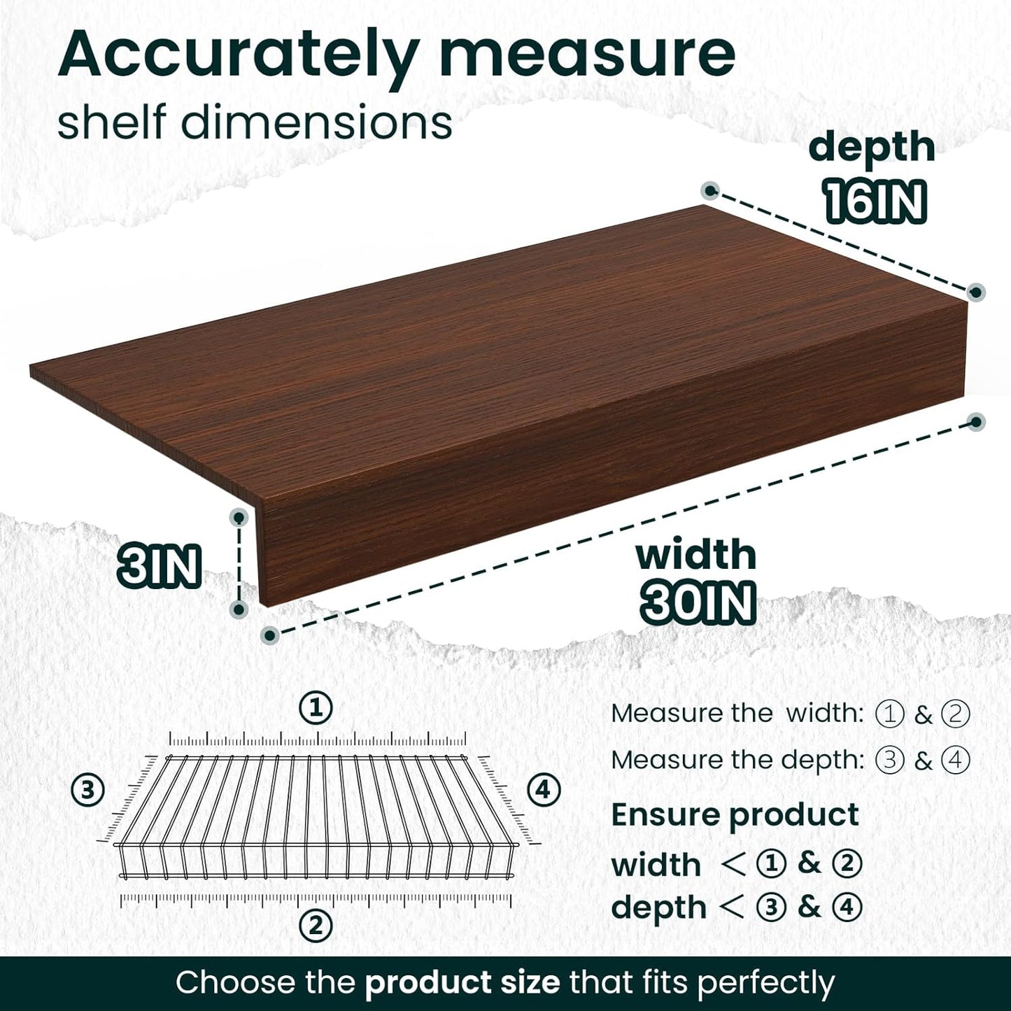 Wire Shelf Covers, Suitable for Food Storage Rooms, Wardrobes, and Wire Racks