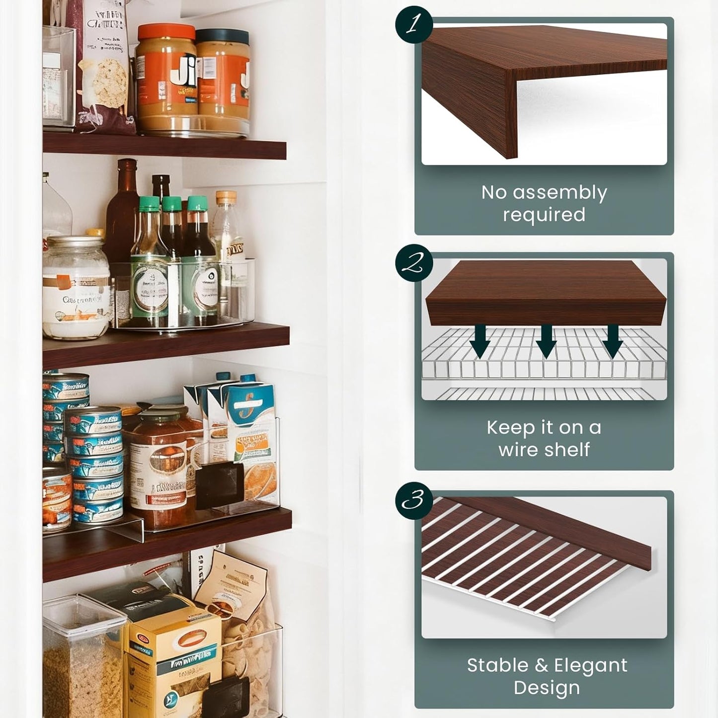 Wire Shelf Covers, Suitable for Food Storage Rooms, Wardrobes, and Wire Racks