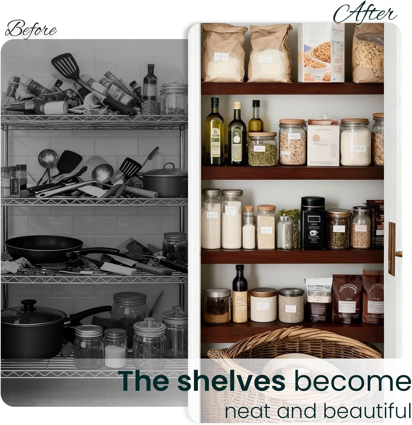 Wire Shelf Covers, Suitable for Food Storage Rooms, Wardrobes, and Wire Racks