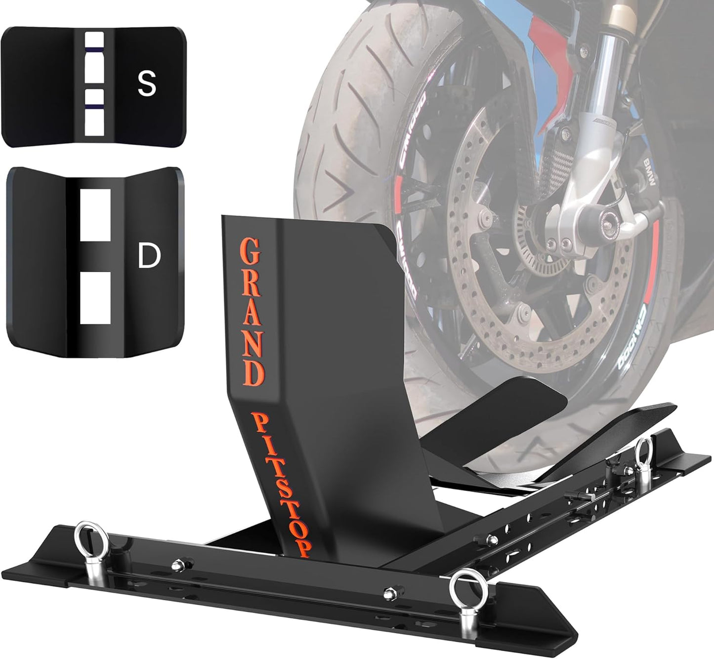 Universal Wheel Chock for Motorcycle Stand for Trailer Completely Adjustable Detachable