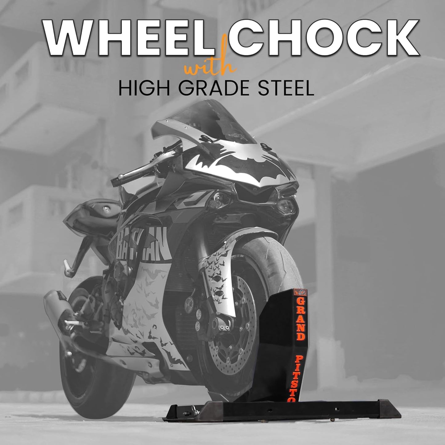 Universal Wheel Chock for Motorcycle Stand for Trailer Completely Adjustable Detachable