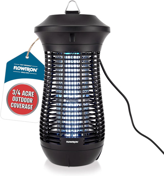Outdoor Bug Zapper, 4000 Volt Electric Insect Killer with 3/4 Acre Coverage, Non-Clogging Shock Grid, Mosquitoes, Flies