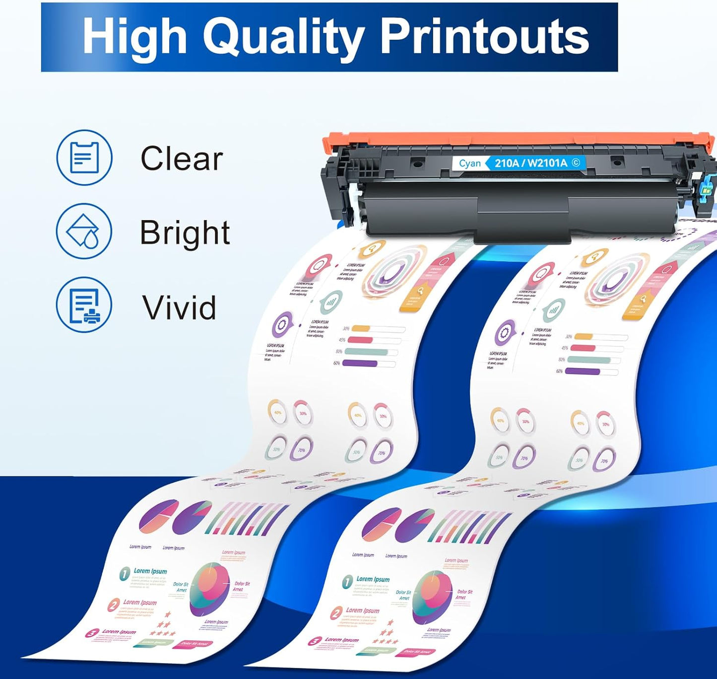 =210A Toner Cartridges 4 Pack Compatible for HP 210A 210X 210 Toner, HP Color Laserjet Pro MFP 4301fdw 4301fdn
