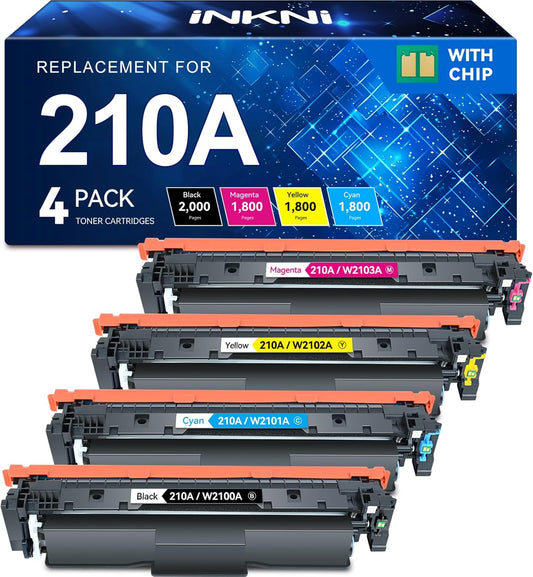 =210A Toner Cartridges 4 Pack Compatible for HP 210A 210X 210 Toner, HP Color Laserjet Pro MFP 4301fdw 4301fdn