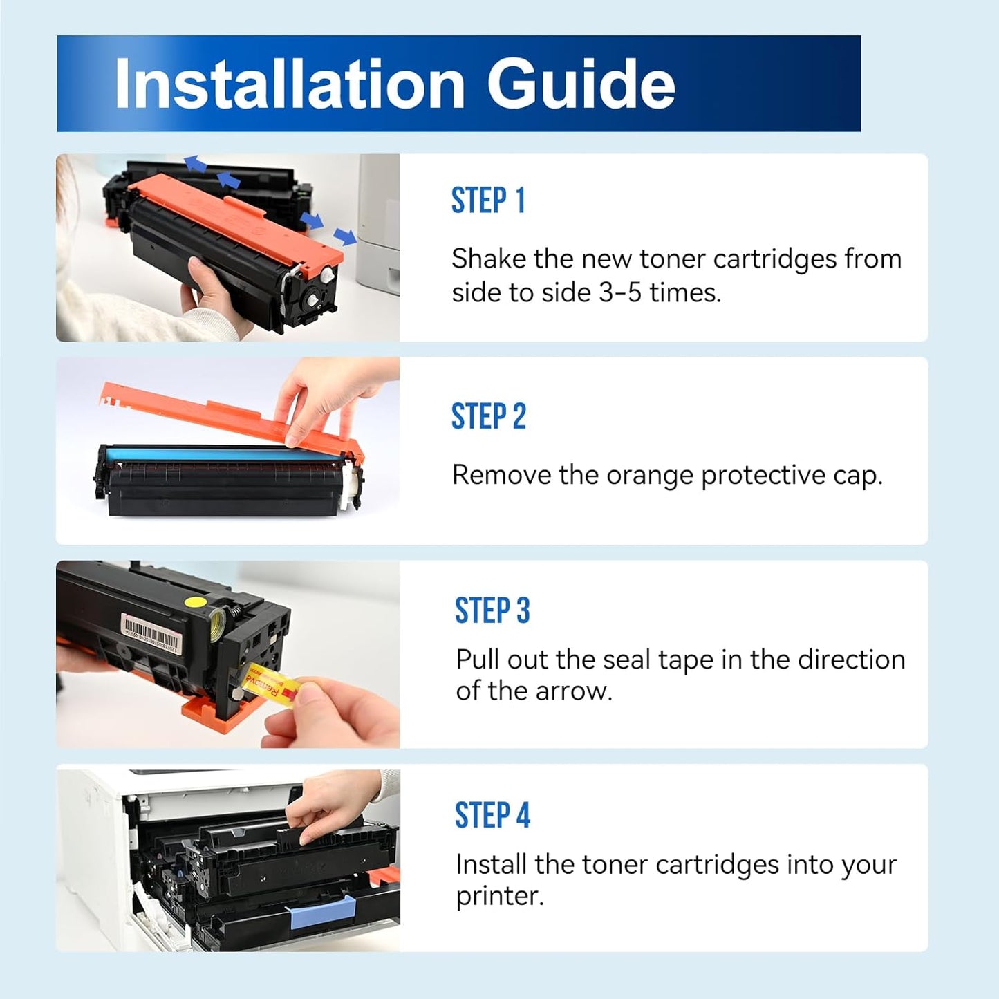 =210A Toner Cartridges 4 Pack Compatible for HP 210A 210X 210 Toner, HP Color Laserjet Pro MFP 4301fdw 4301fdn
