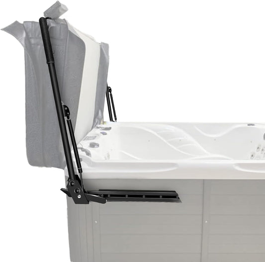 Hydraulic Hot Tub Cover Lifter, Dual-Coated Rust Resistant, Adjustable Reinforced Brackets, Fits 71'-97' W, 36'-46' H