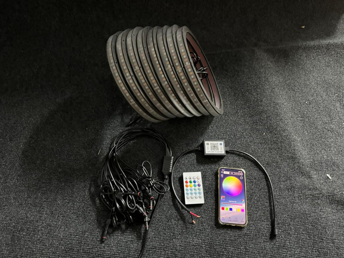 8 PCS 6.5' RGB Multi-Color LED Speaker Rings Lights for Car & Truck Audio, with RF Remote & Bluetooth Control