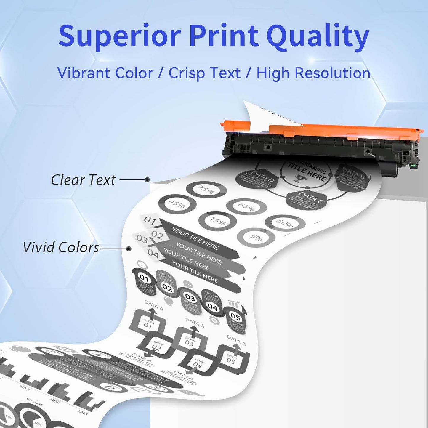 210X Black Toner Cartridge 2 Pack High Yield (with Chip) for Color LaserJet Pro MFP 4301fdw 4301fdn