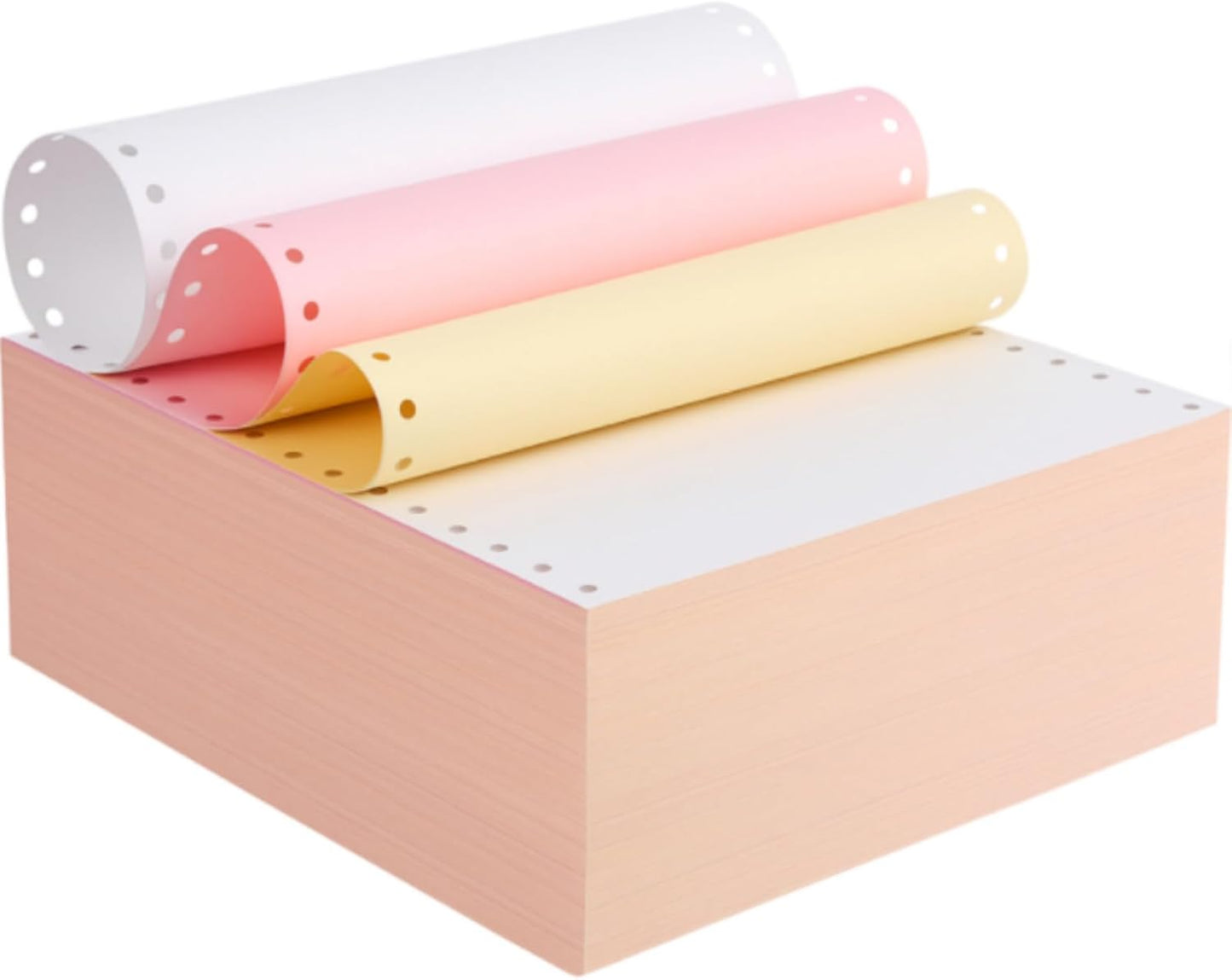 3600 Sheets Continuous Carbonless Computer Paper, 9.5'x11' 3-Part Perforated Copy Paper for Dot Matrix Printer