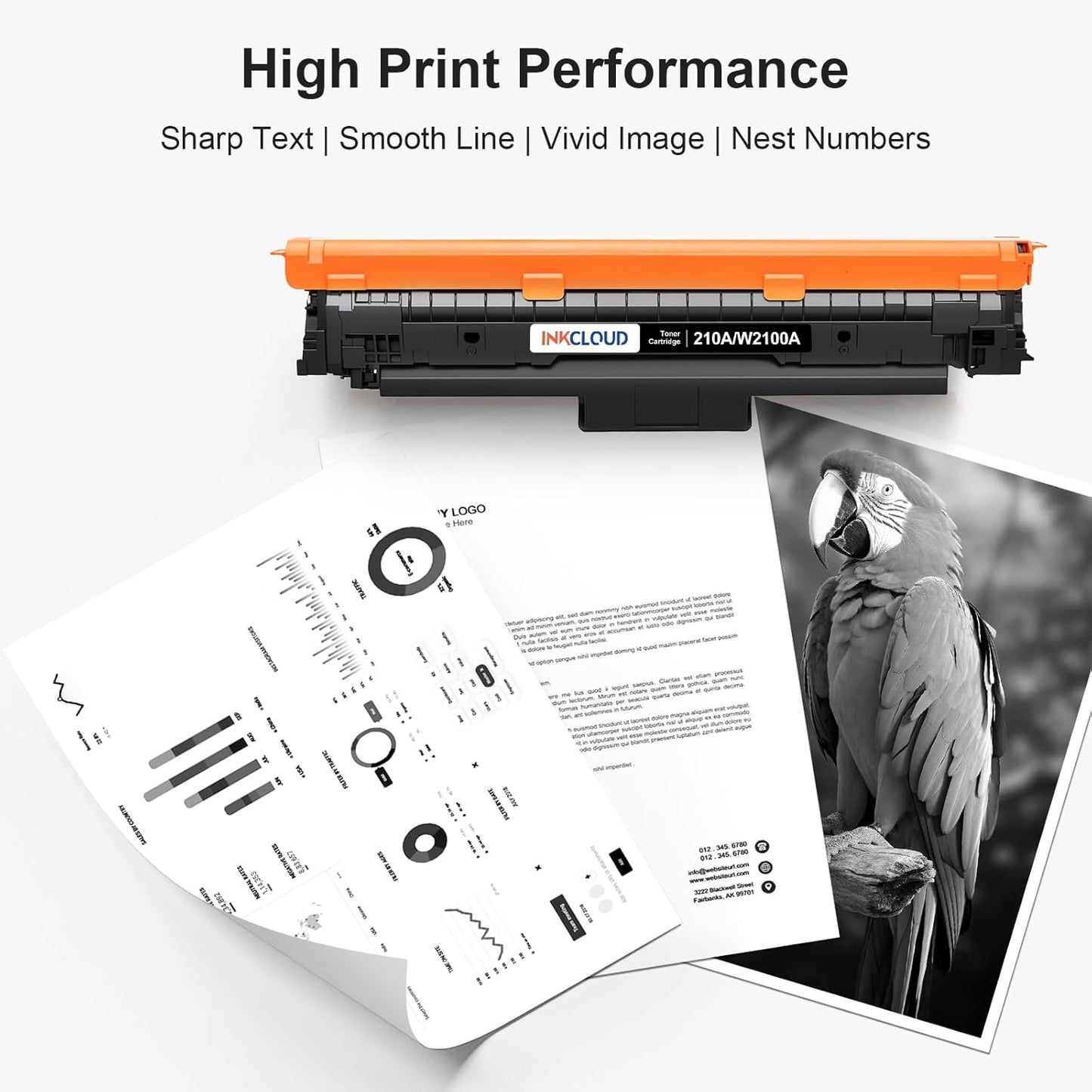 210A Black Toner Cartridge with Chip 2 Pack, for 210A 210X W2100A W2100X, for HP Color Laser