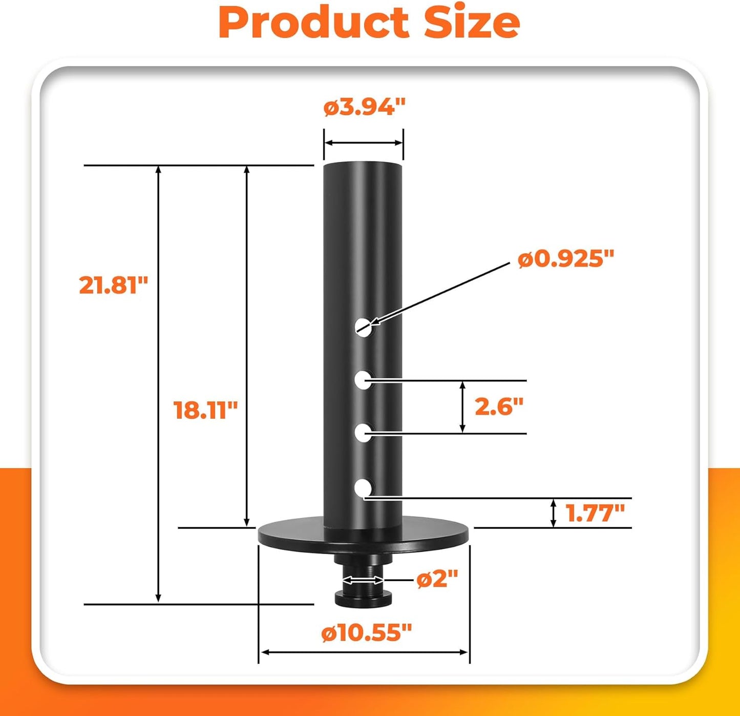 5th Wheel to Gooseneck Adapter, 30,000 lbs Capacity Coupler for 4' Round Tube Trailers, Black Powder Coat