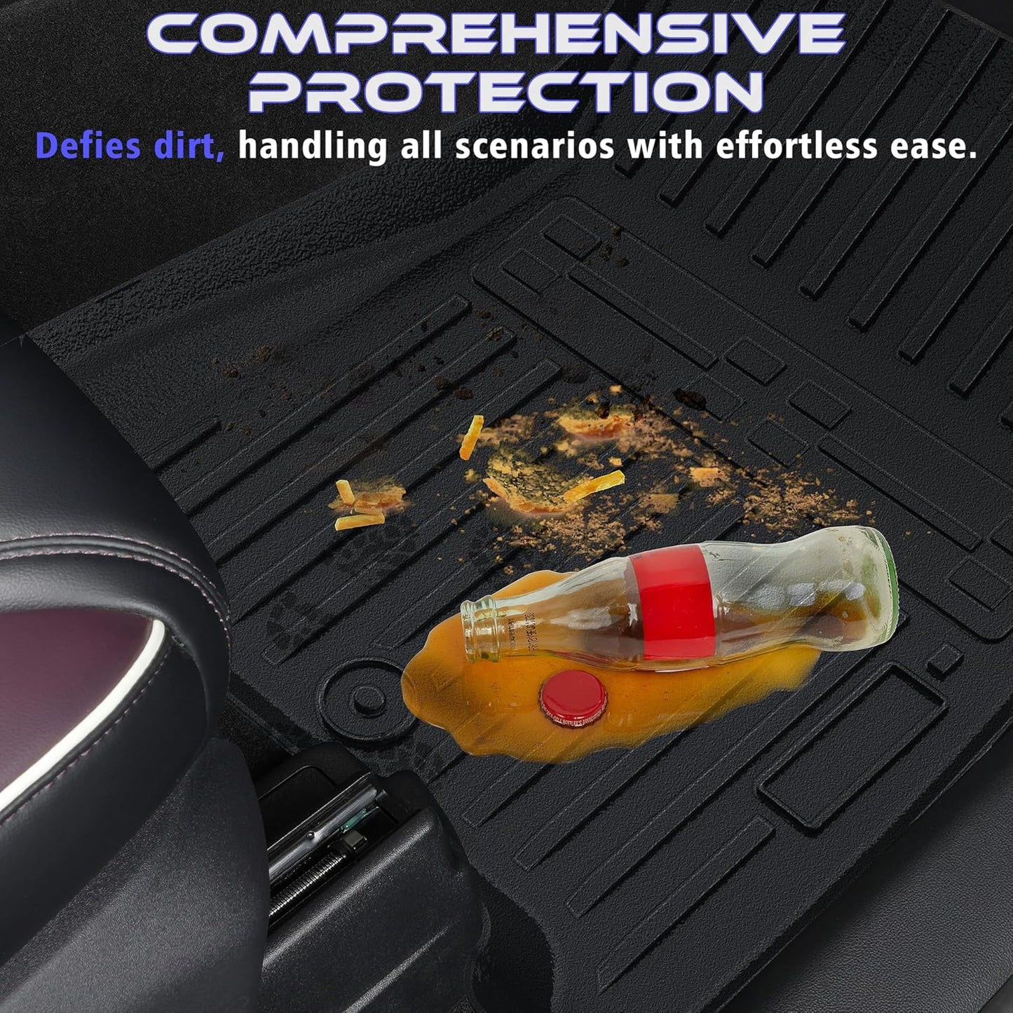 Floor Mat Set for 2024 2025 2026 Hyundai Santa Fe 6-Seat (Fuel) Include Floor Mats & Trunk Liner & Backrest Mat