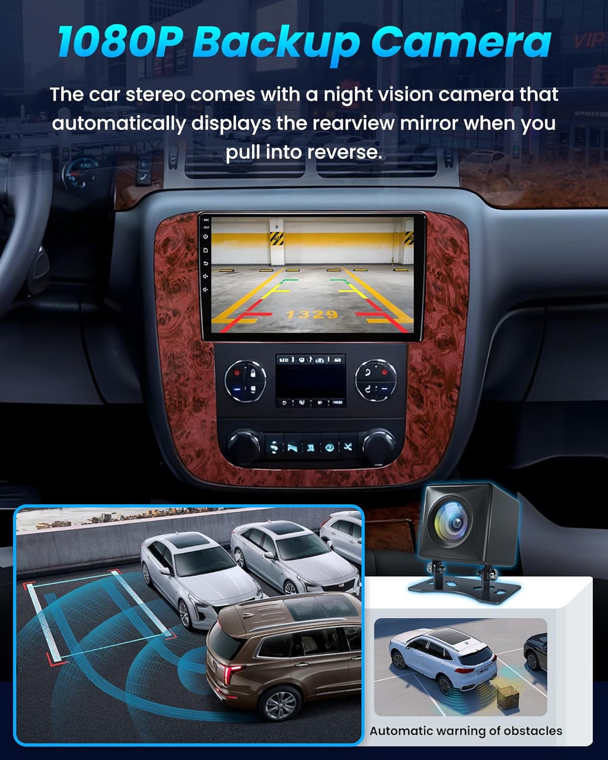 Radio for 2007-2013 Chevy Tahoe: Suburban GMC Yukon, 9' Touch Screen Wireless Carplay Android