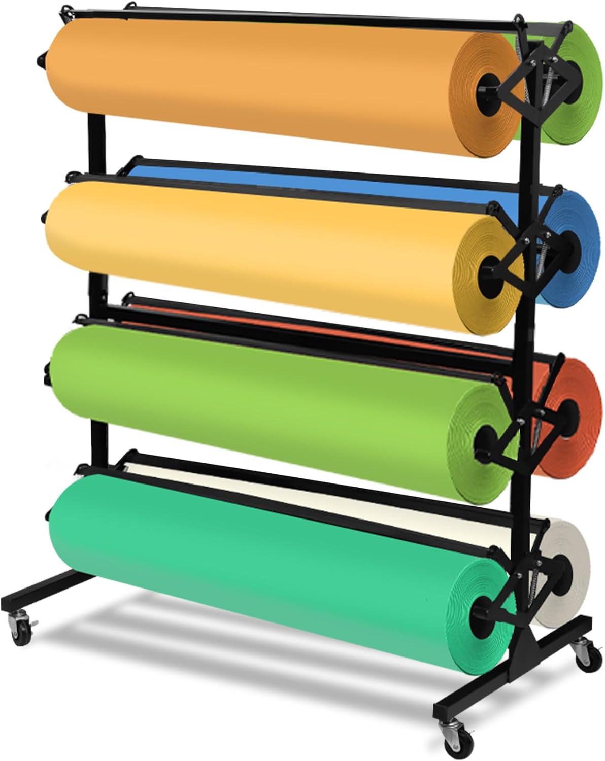 Butcher Paper Roll Dispenser Rack and Cutter Holds Up to 8 Roll 36'' W x 9' Dia Roll