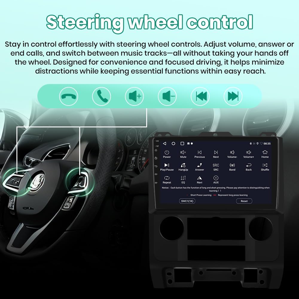 Radio for Ford Escape 2007-2012 w/ 9 inch Touchscreen, Support Carplay, Android Auto, SWC, WiFi, Bluetooth, FM AM