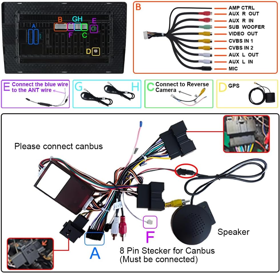 Radio for Ford Escape 2012-2017. with 9 inch Touchscreen, support Carplay/Android Auto, with Rear Camera