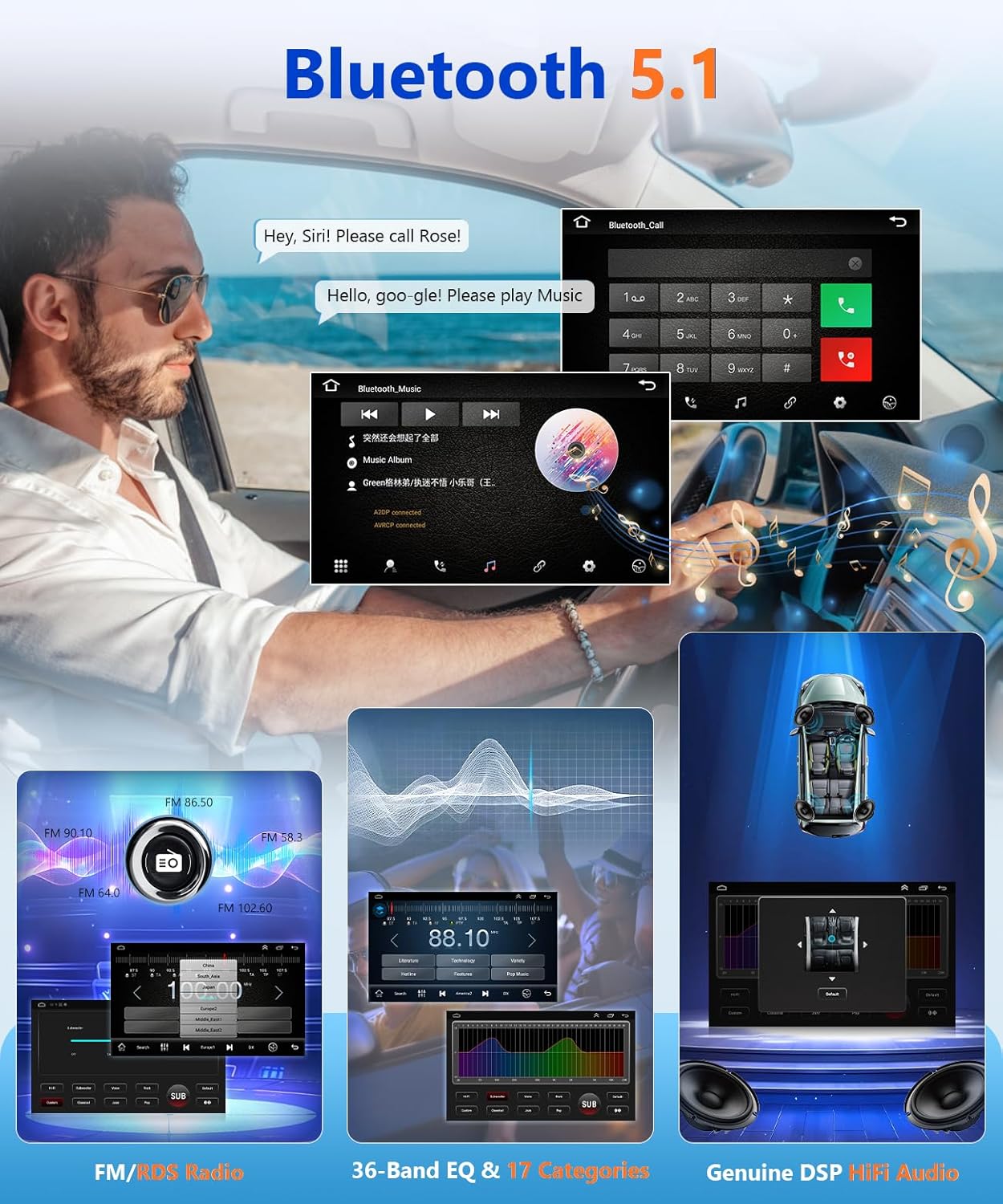 8-Core Android/Apple Carplay Stereo for Honda Civic 2006- 2011 Wireless, 10.1IN IPS Touch Screen