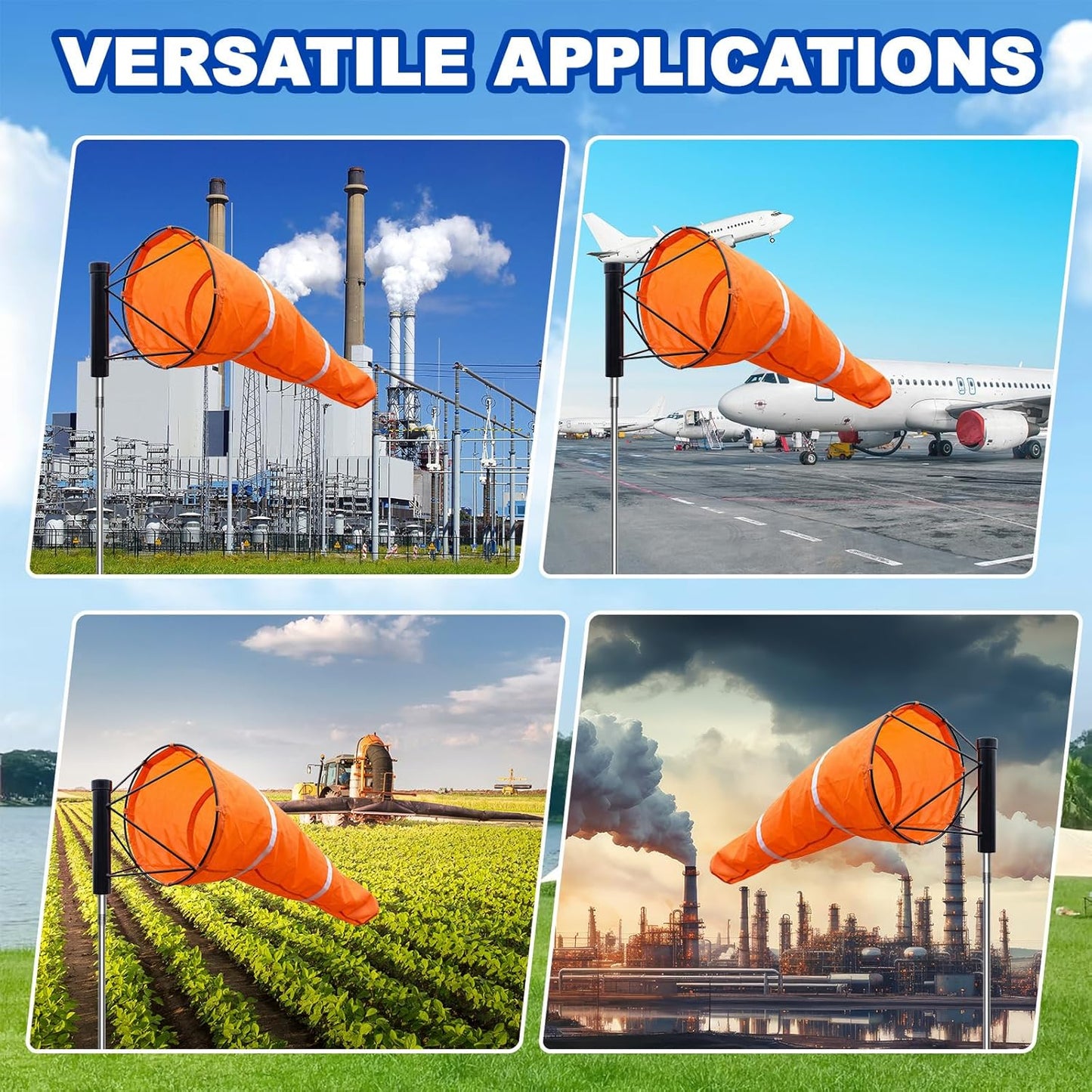 Heavy Duty Windsock Frame, 18' Diameter Ball Bearing Frame, Double Ball Bearing & Powder Coated & Rustproof